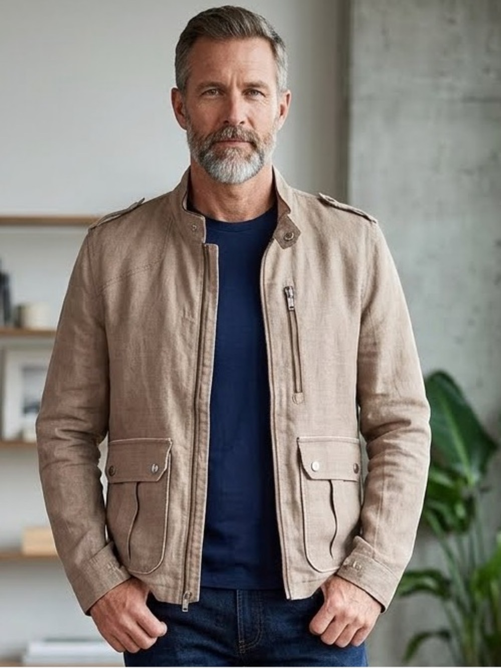 ZARA Man 100%  Linen Jacket- XL